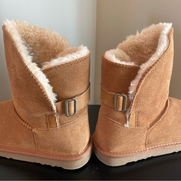 Style & Co. Womens Tan Suede Pull On Winter Boots Shoes - Picture 5 of 8